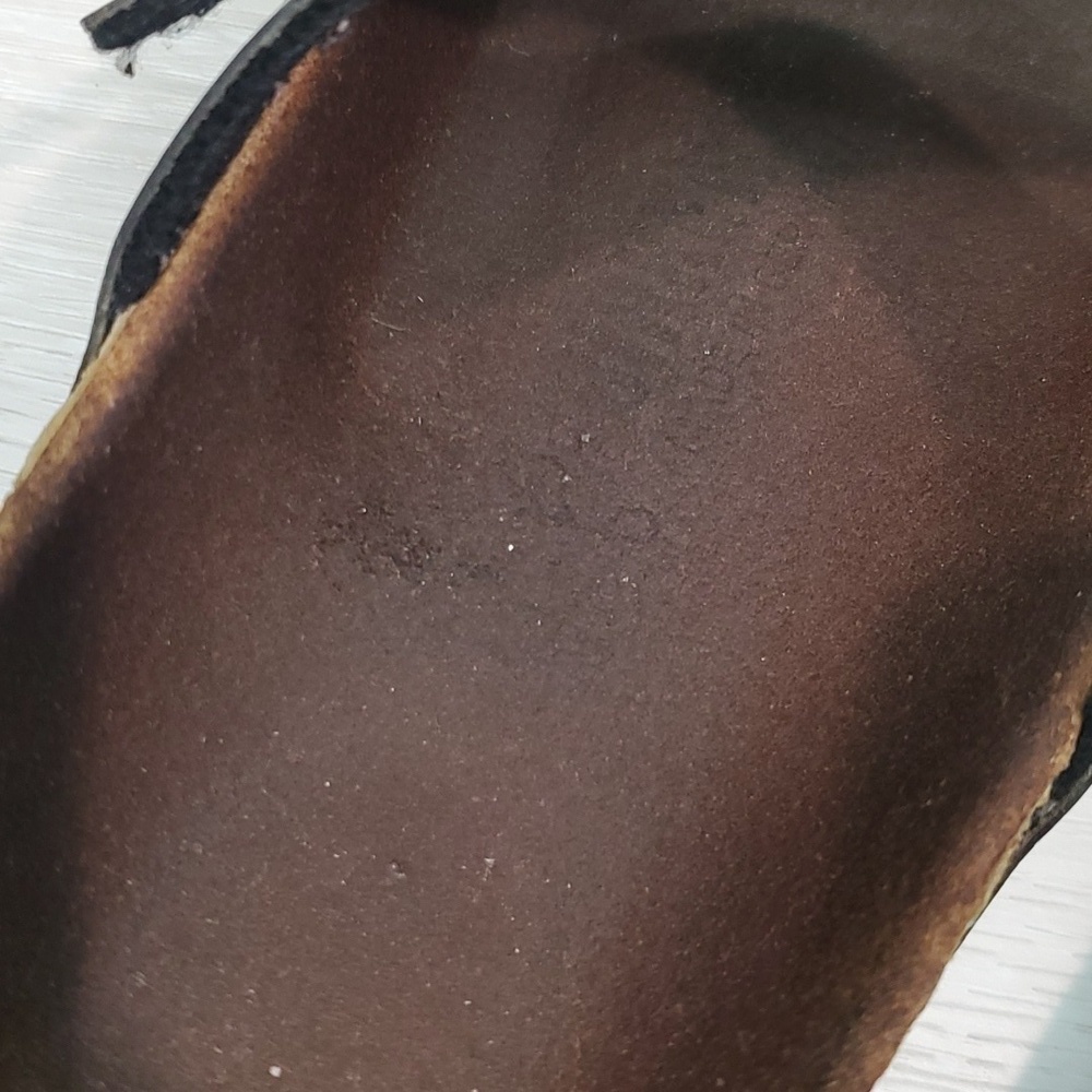 Birkenstock Women Loop Toe Leather Sandals Flats shoes sz 38/7 - Picture 7 of 11